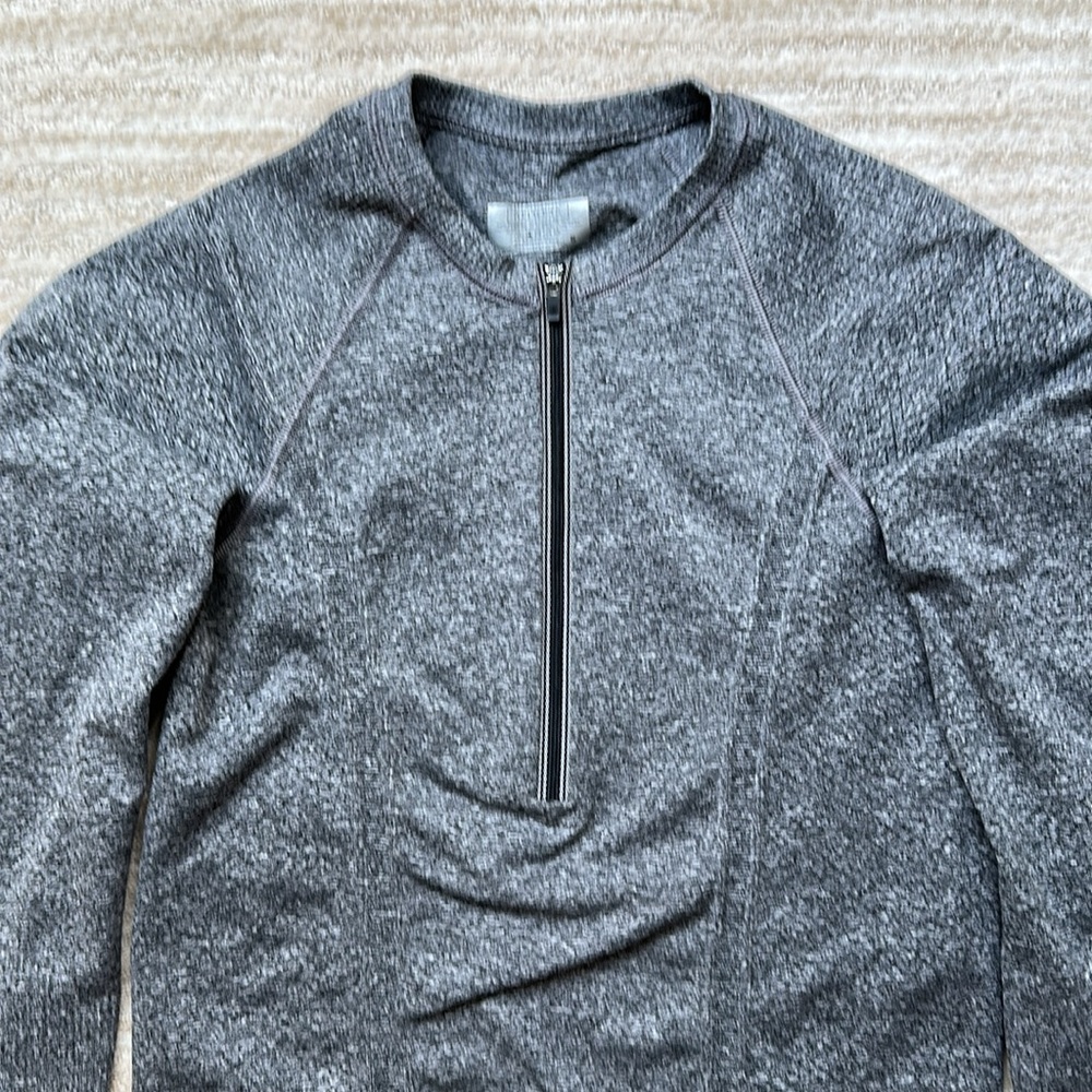 Athleta Tracker Half Zip Pullover Gray Size Small - image 5